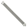 Black Bow Jewelry Men's 16mm Polished Stainless Steel Woven Bracelet, 7.5 Inch - 2 of 4