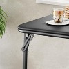 Garvee Black Portable Folding Card Table, 33.6-Inch Foldable Table for Game Nights & Camping - Sturdy Design with PU Surface - 3 of 4