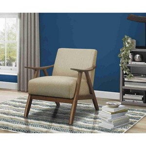 PAGED 32/28 inch Wide 100% Polyester Accent Chair with Cushion Back,Modern Upholstered Armchair for Living Room - 1 of 4