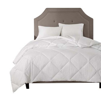 Luxurious White Cotton King Down Alternative Duvet with Diamond Quilting