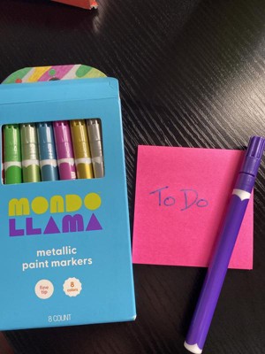 10ct Glitter Paint Markers Bullet Tip - Mondo Llama™ : Target