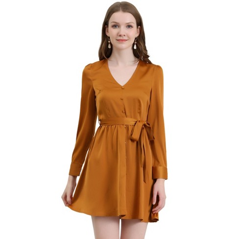 Satin office outlet dress