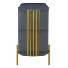 Sapphtopaz Decorative Storage Cabinet Woven Rattan Doors 2-Door Sideboard Buffet Cabinet with Storage Curved Dining Cabinet for Kitchen, Living Room - 4 of 4