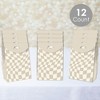 Big Dot of Happiness Tan Checkered Party - Gift Favor Bags - Party Goodie Boxes - Set of 12 - 2 of 4