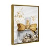 Stupell Industries Glitzy Floral Perfume Bottle Speckled Glam Design Black Floater Framed Canvas Wall Art - 3 of 4