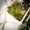 Sullivans Artificial Macrame Pendent Succulent Pot 12"H Green - 2 of 3
