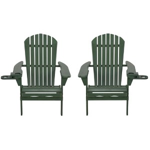 Jiallo Foldable Adirondack Chair with cup holder set of 2 - 1 of 3