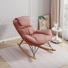 Light Luxury Single Rocking Chair with Washable Seat Cushion for Indoor, Accent Chair for Living Room and Bedroom - The Pop Home - 2 of 4