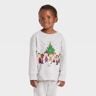 Toddler Peanuts Printed Pullover Sweatshirt - Gray