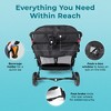 Gaggle by Foundations Compass 4 Seat Quad Stroller, All Terrain Tubeless Wheels, Easy Fold  (Black) - 3 of 4