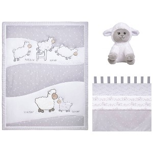 Sammy & Lou Sleepy Sheep Baby Nursery Crib Bedding Set - 4pc - 1 of 4