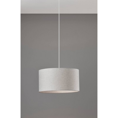 Harvest Drum Pendant Light Gray - Adesso