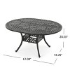 GDFStudio Stock Outdoor Expandable Aluminum Dining Table with Umbrella Hole - 4 of 4