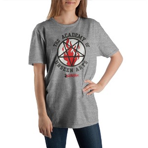 Men's Chilling Adventures of Sabrina Academy of Unseen Arts Crew Neck Short Sleeve Grey T shirt- - 1 of 2