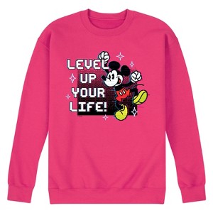Men's - Disney - Level Up Your Life Graphic Fleece Sweatshirt - 1 of 4