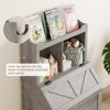 3-Tier Kids Bookcase and Toy Storage Organizer with Flip-Top Lid, Wooden Toy Chest for Playroom, Bedroom, Nursery - 4 of 4