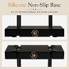 Napkin Holder for Table - Modern Black Napkin Dispenser, Bamboo and Iron Design, Non-Slip, Suitable for Kitchen, Dining, Farmhouse, Cocktail, Picnic. - 4 of 4