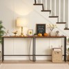 KTMBDW 2 Pack Narrow Console Sofa Table with Power Outlets, Long Couch Table with Metal Frame and Charge Station with 6.5’ Extension Cord for Hallway - 2 of 4