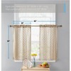 HLC.ME Herringbone Lace Sheer Kitchen Cafe Curtain Tiers for Small Windows & Bathroom - 3 of 4