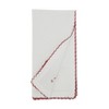 Saro Lifestyle Candy Cane Dreams Whip Stitch Napkin (Set of 4), 18", White - 3 of 4