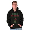 Funny Christmas Joke Jingle My Balls Hoodie Hooded Sweatshirt Men Brisco Brands - 3 of 4