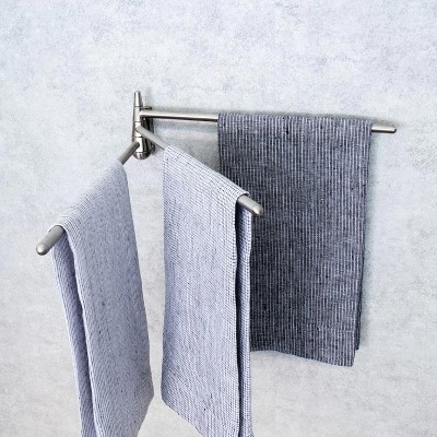Stainless Steel Wall Mounted 3-Arm Towel Bar