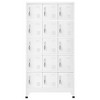 vidaXL Locker Cabinet Light Gray 35.4"x15.7"x70.9" Steel - 2 of 4