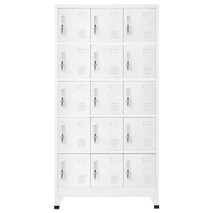 vidaXL Locker Cabinet Light grey Steel Large Locker Cabinet - 1 of 4