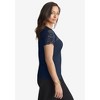 Jessica London Women's Plus Size Stretch Lace Neckline Top - 4 of 4