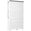 63"H Garden Wood Storage Cabinet With Waterproof Greenhouse Cold Frame And Lockable Door,Storage Shed Outside,Storage Shed At Home Depot-Maison Boucle - 4 of 4