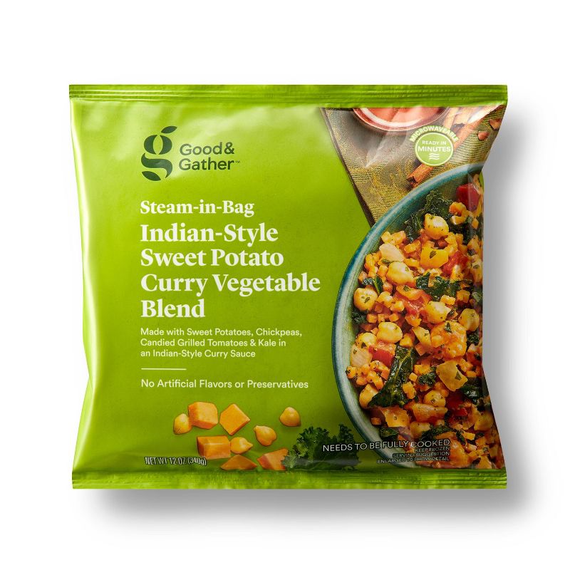Frozen Indian-Inspired Sweet Potato Curry Vegetable Blend - 12oz - Good &#38; Gather&#8482;, 1 of 7