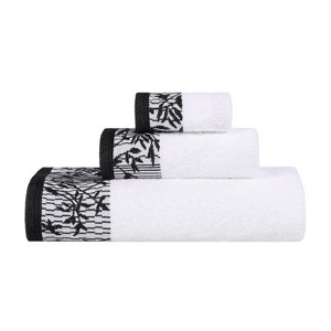 Charming Floral Accent Cotton Towel Set by Blue Nile Mills - 1 of 4