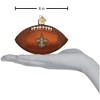 Old World Christmas Blown Glass Ornament for Christmas Tree, New Orleans Saints Football - 3 of 4