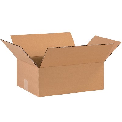 Box Partners Flat Corrugated Boxes 15" x 12" x 5" Kraft 25/Bundle 15125