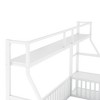 Okak All-in-One Metal Floor Bed Twin/Full Size,Study Bed with Safety Rails, Built-in Shelves & Desk Space Saving Kids Bed Frame for Small Bedroom - 4 of 4