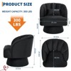 Swivel Barrel Accent Chair, 360° Teddy Fabric Upholstered Armchair with Striped Backrest & Plush Padding, Comfy Round Lounge Chair - 2 of 4