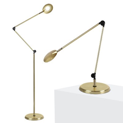 Sage 68" Gold Adjustable Arc LED Floor Lamp with 3-Way Switch