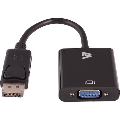 V7 DisplayPort to VGA Adapter - 7.87" DisplayPort/VGA Video Cable for Video Device, Monitor, Projector, TV