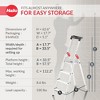 Hailo Folding Step Stool, Non-Slip Collapsible 4 Step Ladder with Tray and 9 Foot Reach for Garage, Home & Kitchen, L60, Silver - 4 of 4