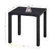 Yaheetech Outdoor Small Metal Square Side Table, Black - image 3 of 4