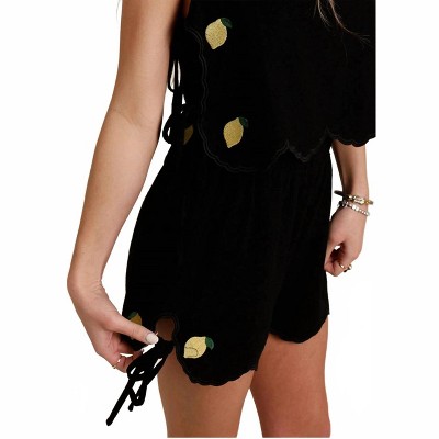 Women's Deja Vu Scalloped Shorts - ALLIE ROSE