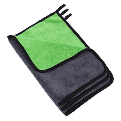 Unique Bargains Microfibre Car Drying Towel 600GSM Highly Absorbent Car Drying Cloth Window Cleaner 11.81"x15.75" Gray Green 3 Pcs