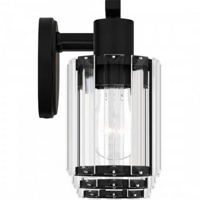 Isla Matte Black 3-Light Crystal Vanity Fixture