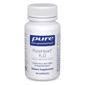 Pure Encapsulations PureHeart K2D - Heart Health* - with Vitamin K2 & D3 - Cholecalciferol Vitamin D & MK-7 - Non-GMO & Vegetarian - 60 Capsules - 1 of 4