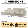 Corduroy L-Shaped Sectional Sofas Single Recliner with Cup-Holding Grooves, Deep Seat, and Storage Options - 2 of 4