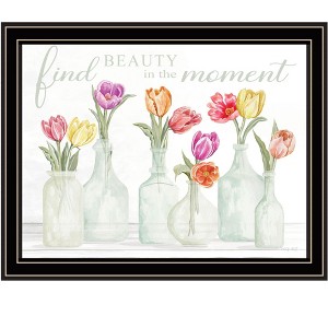 HomeRoots FIND BEAUTY IN THE MOMENT Black Framed Print Wall Art - 1 of 4