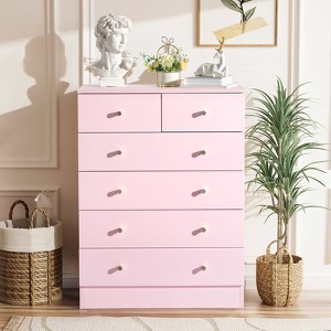 KTMBDW Modern 6-Drawer Dresser for Bedroom, Living Room - 1 of 4