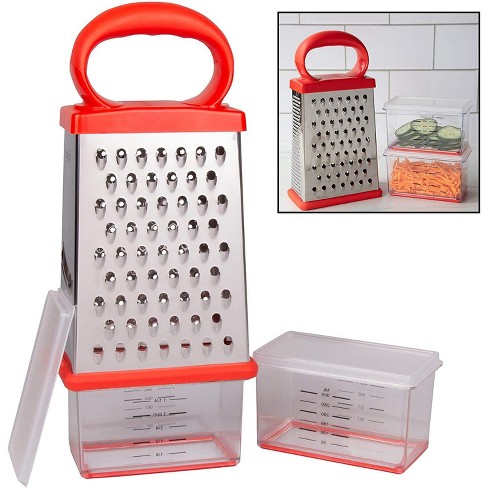 Cheese Grater With Storage Container Vegetables slicer 2 Sides Handheld  Kitchen Food Shredder for Parmesan Kitchen Accessories