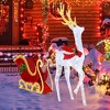 Costway Lighted Christmas Reindeer & Sleigh Set Light-up Xmas Decorations with 462 LED Lights - 2 of 4