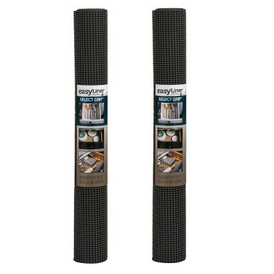 Duck EasyLiner Select Grip Non-Adhesive Shelf and Drawer Liner, Dark Gray